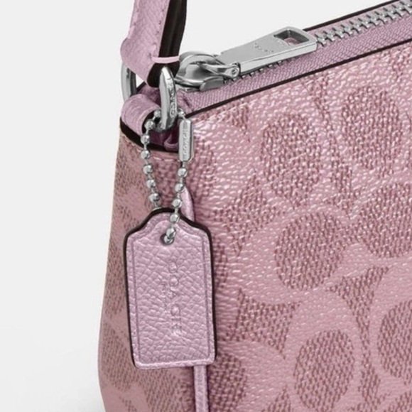 Coach Nolita 19 Pink Metallic Shoulder Bag & Charm Box Set - Picture 7 of 9